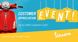 Vespa Customer Appreciation Event!
