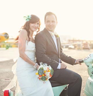 Arrive at your wedding on a Vespa