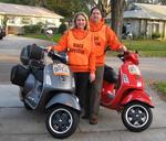 Ultraman 2015 Race Officials on their Vespa GTS 300 Supers